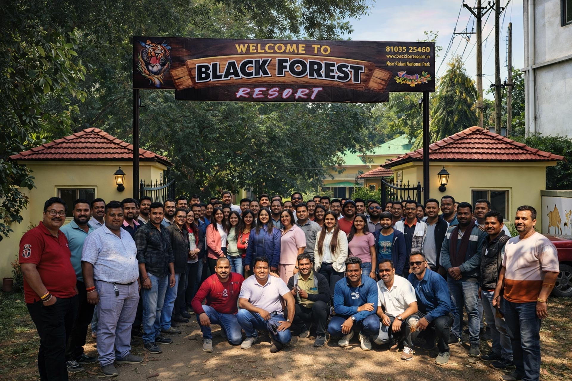 Swimming Pool and Amenities at Blackforest Resort Kanha